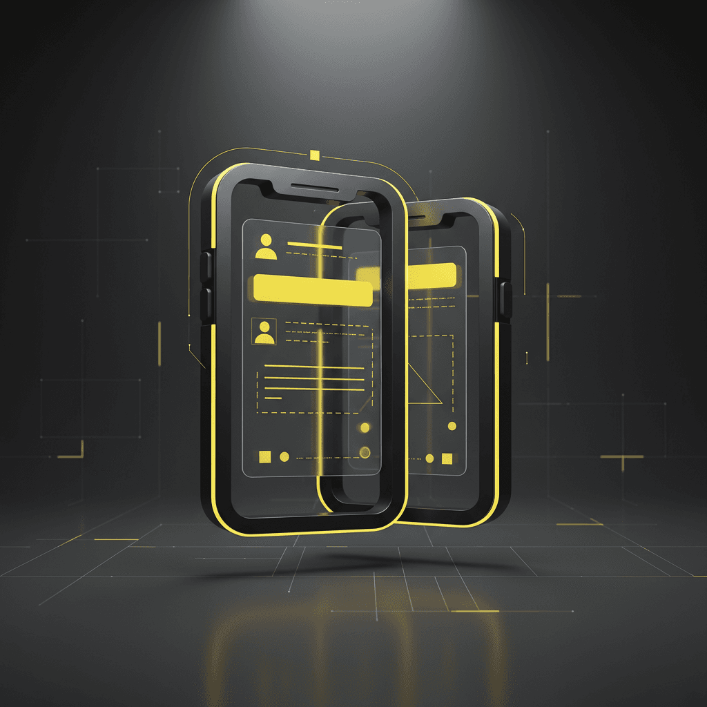 Mobile app development visualization